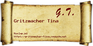 Gritzmacher Tina névjegykártya